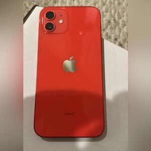 Apple iPhone Red Apple iPhone 12 unlocked red 64GB 86% battery health